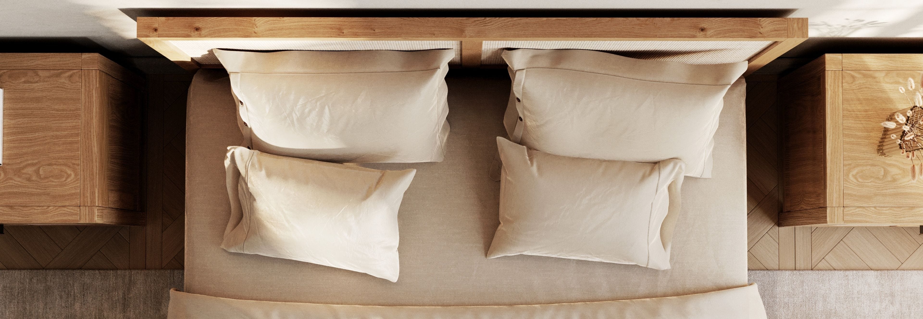 supima cotton pillowcases on bed
