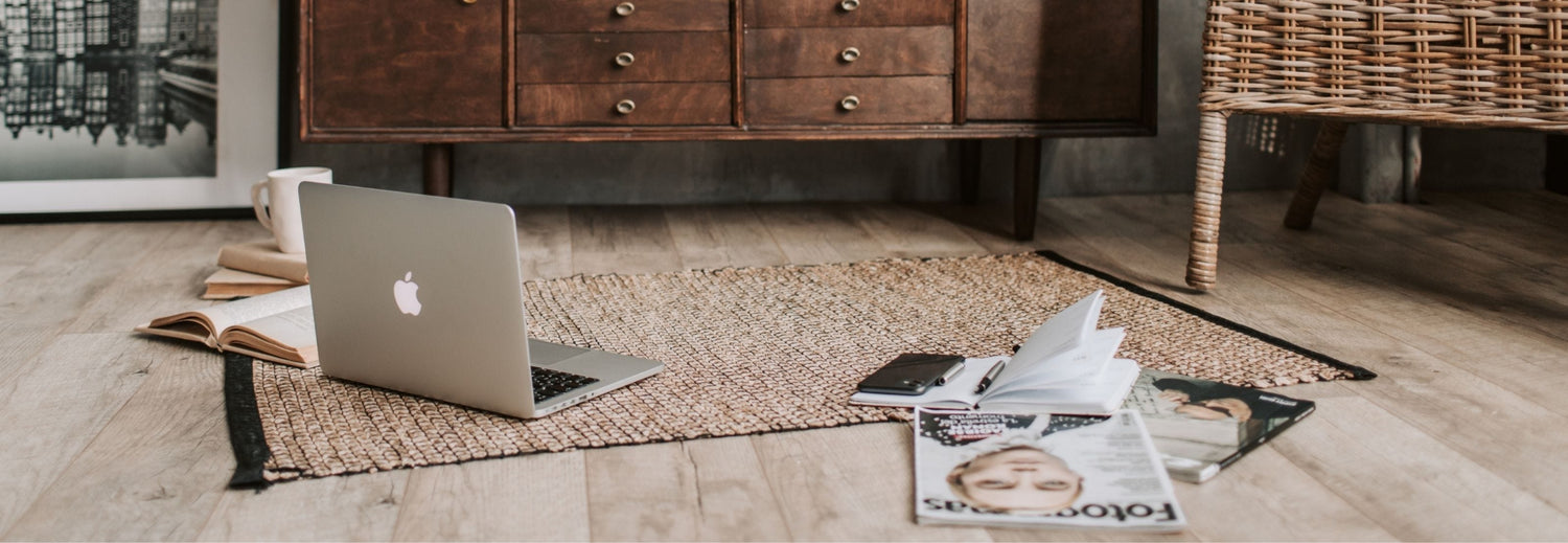cluttered bedroom floor