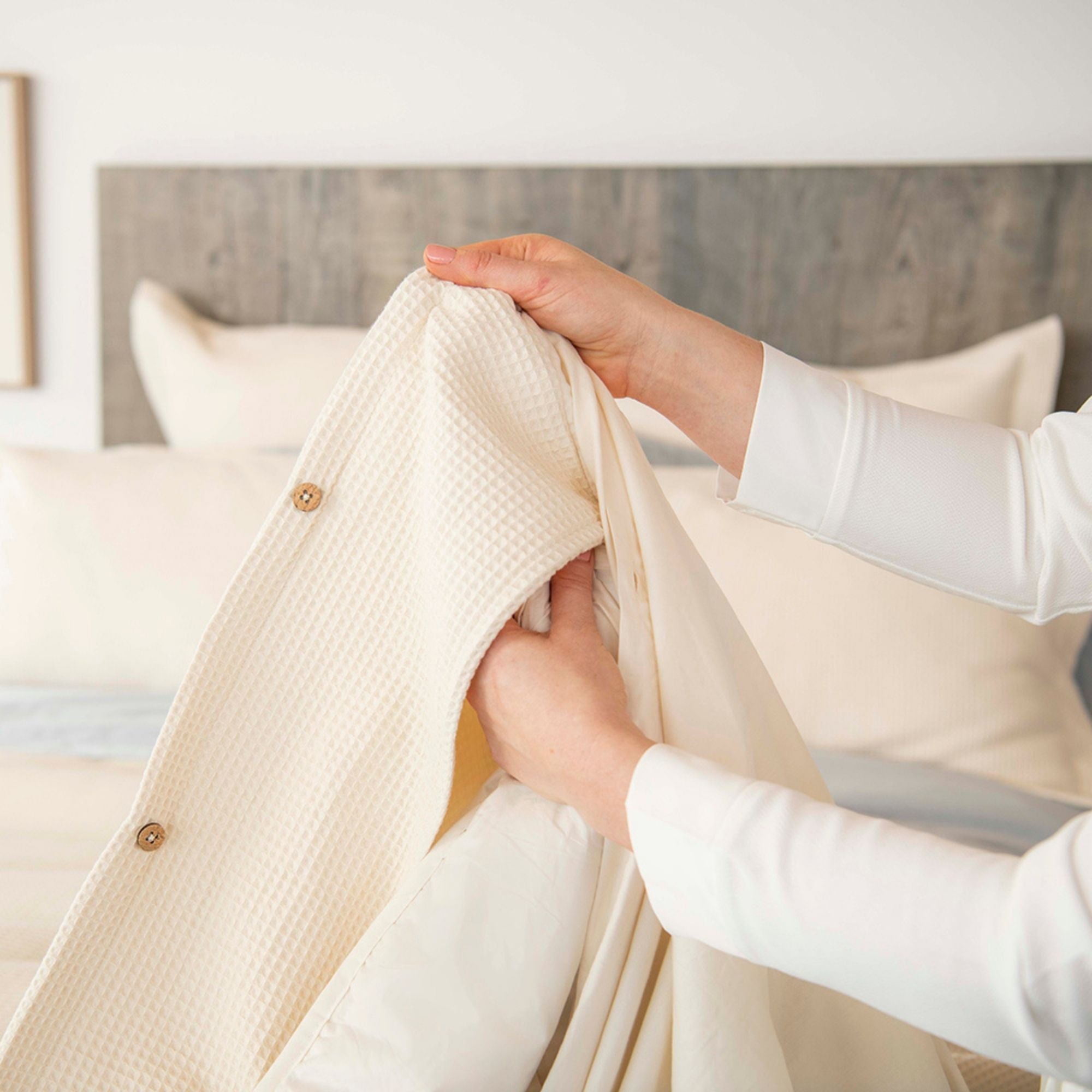 Final Sale! Organic Cotton Waffle Duvet Cover