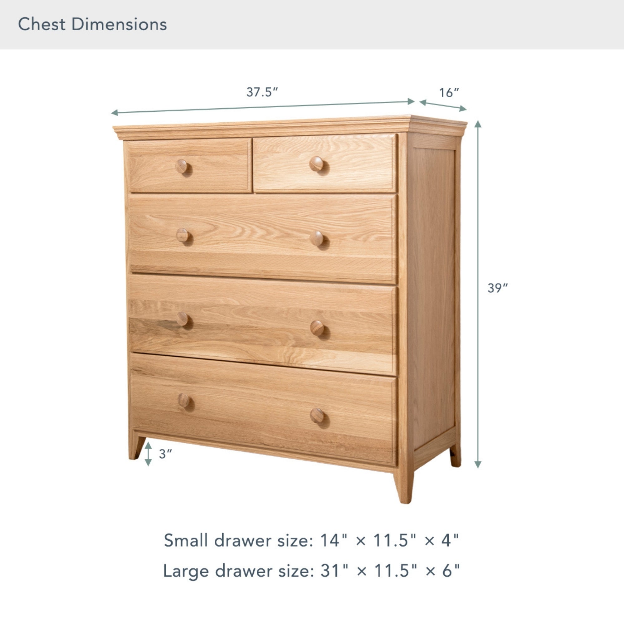 Savona Kids FSC®-Certified Oak Chest of Drawers