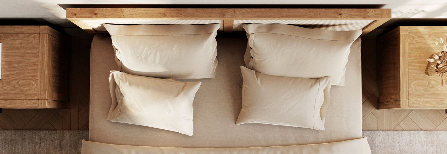 supima cotton pillowcases on bed