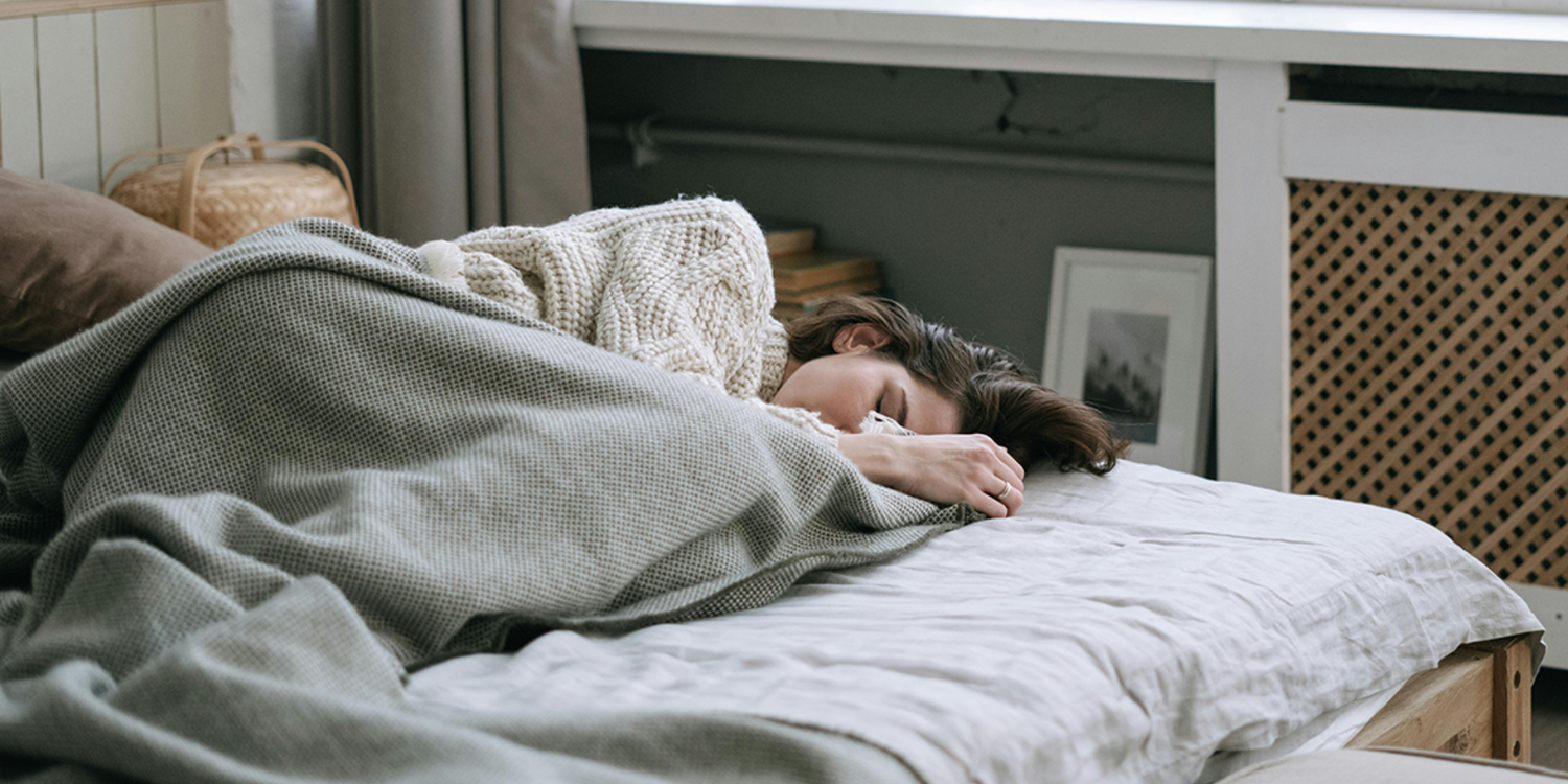 woman sleeping on her side