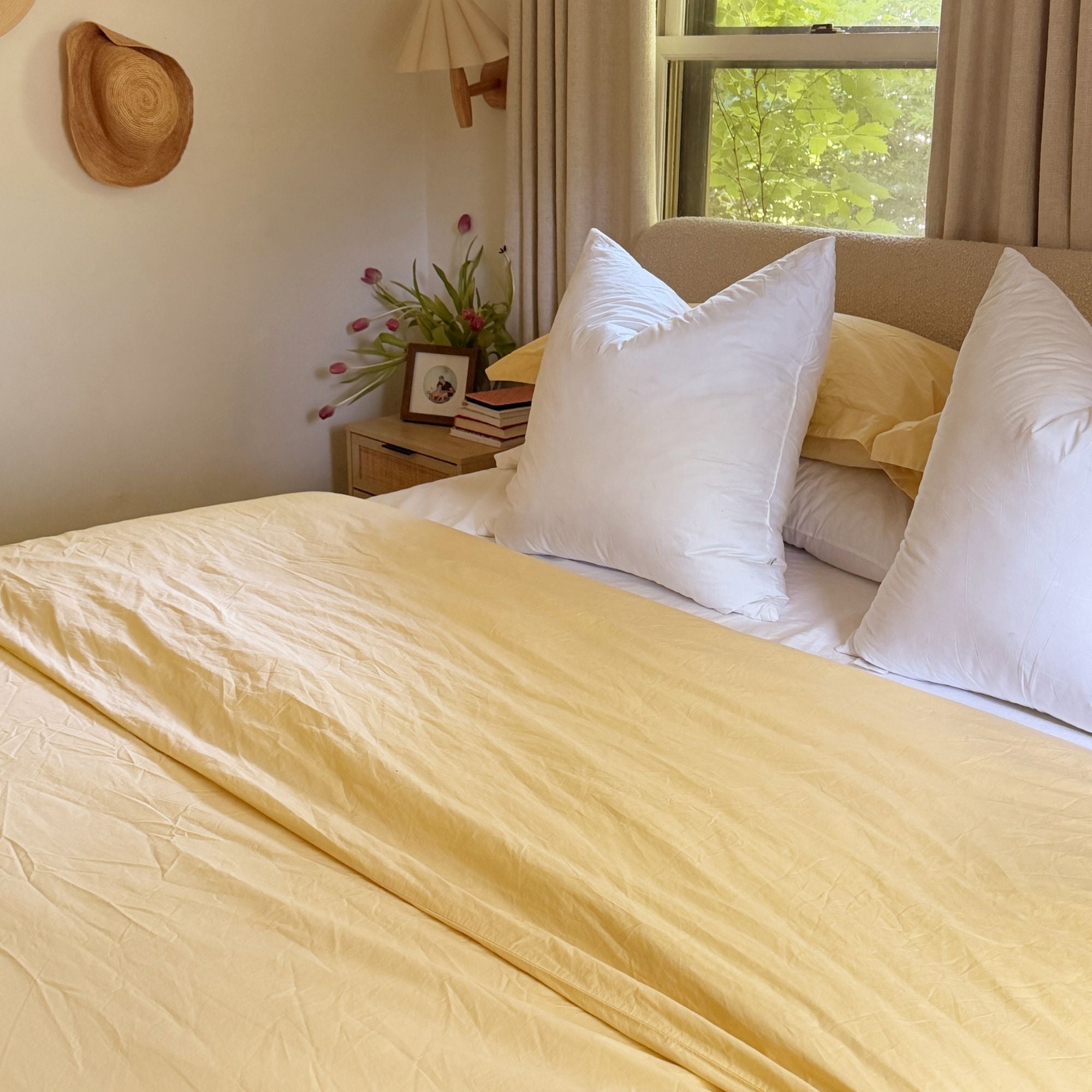 Organic Cotton Percale Duvet Cover & Shams