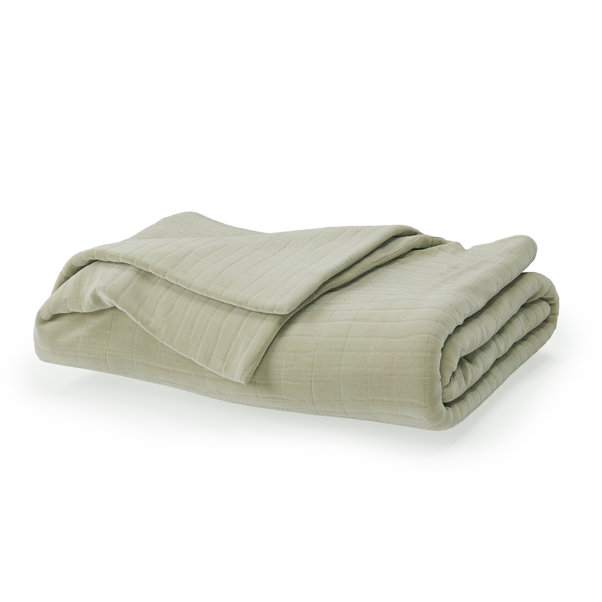 Folded blanket against a white background #color_forest canopy