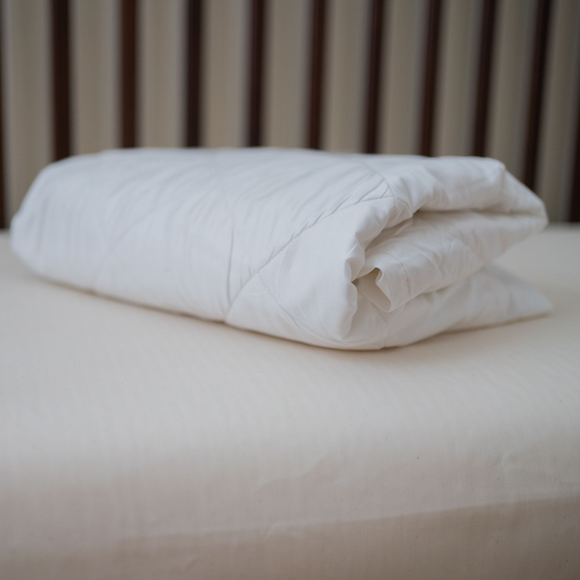Waterproof Quilted Organic Cotton Toddler Mattress Pad (For Crib Size Mattresses)