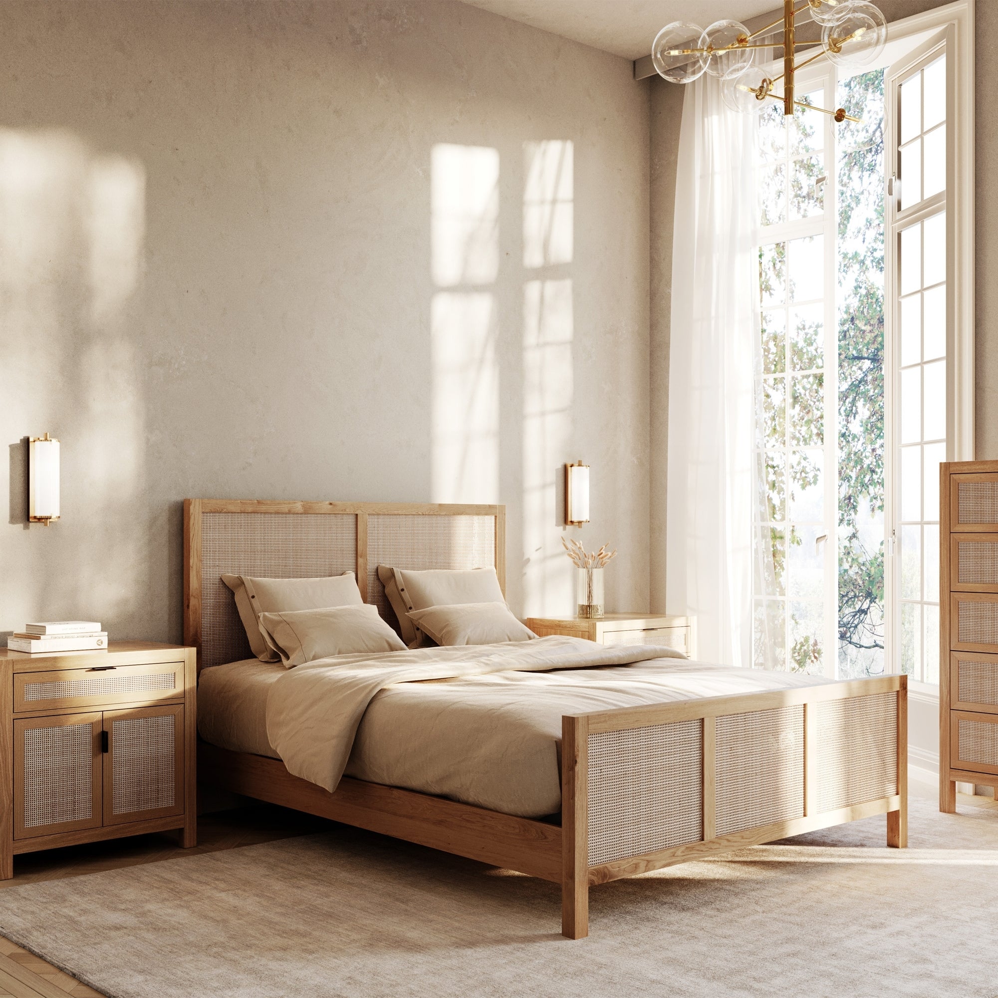 Arienzo FSC®-Certified White Oak Bed Frame
