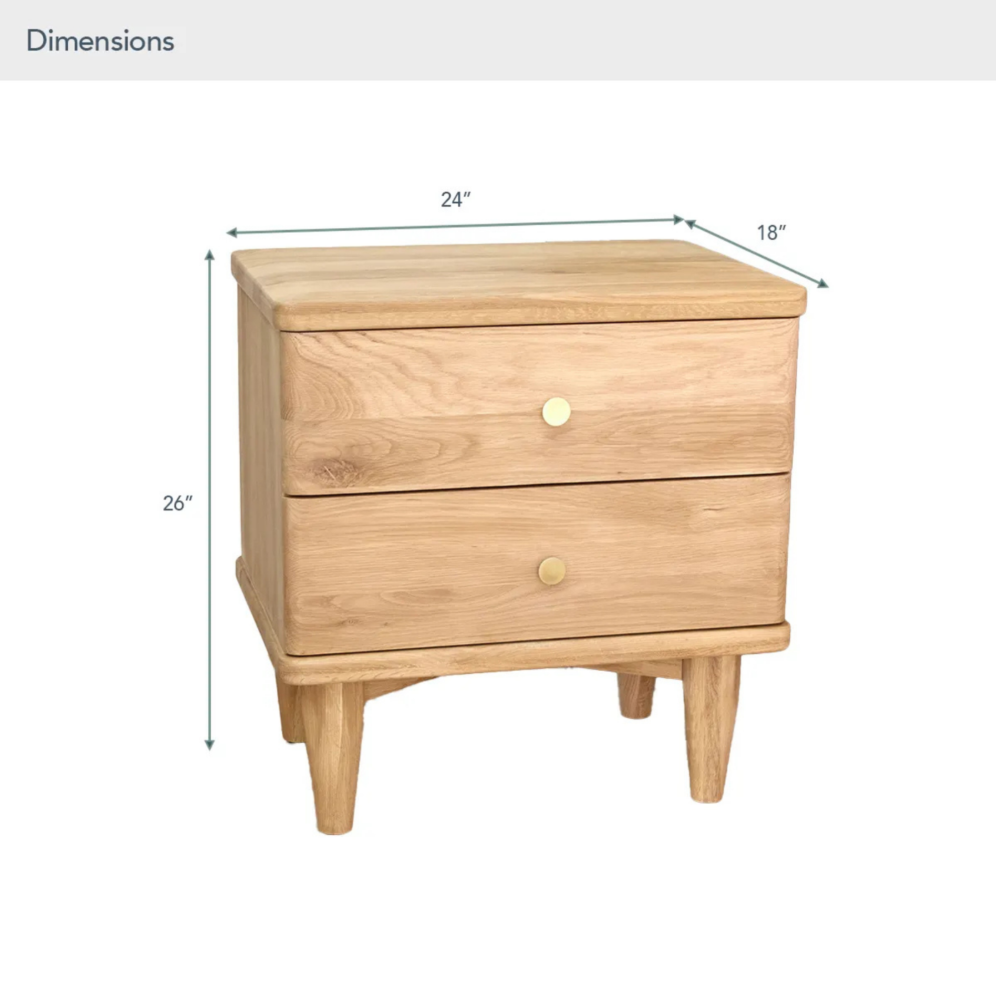 Duna Verde FSC®-Certified White Oak Nightstand