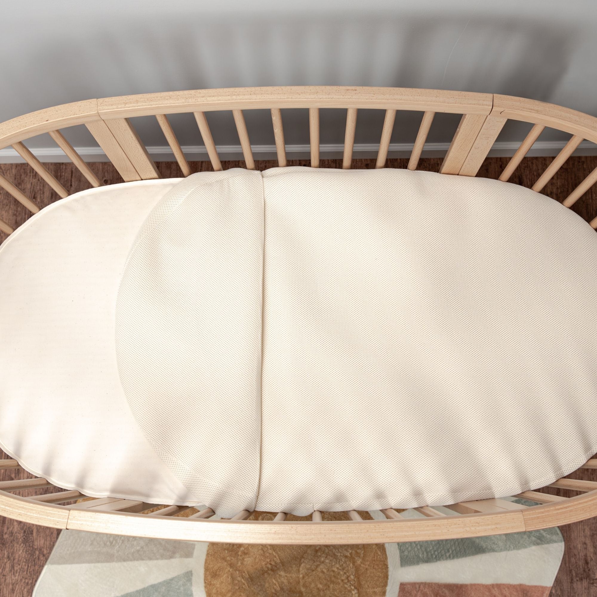 Breathable Organic Oval Crib Mattress