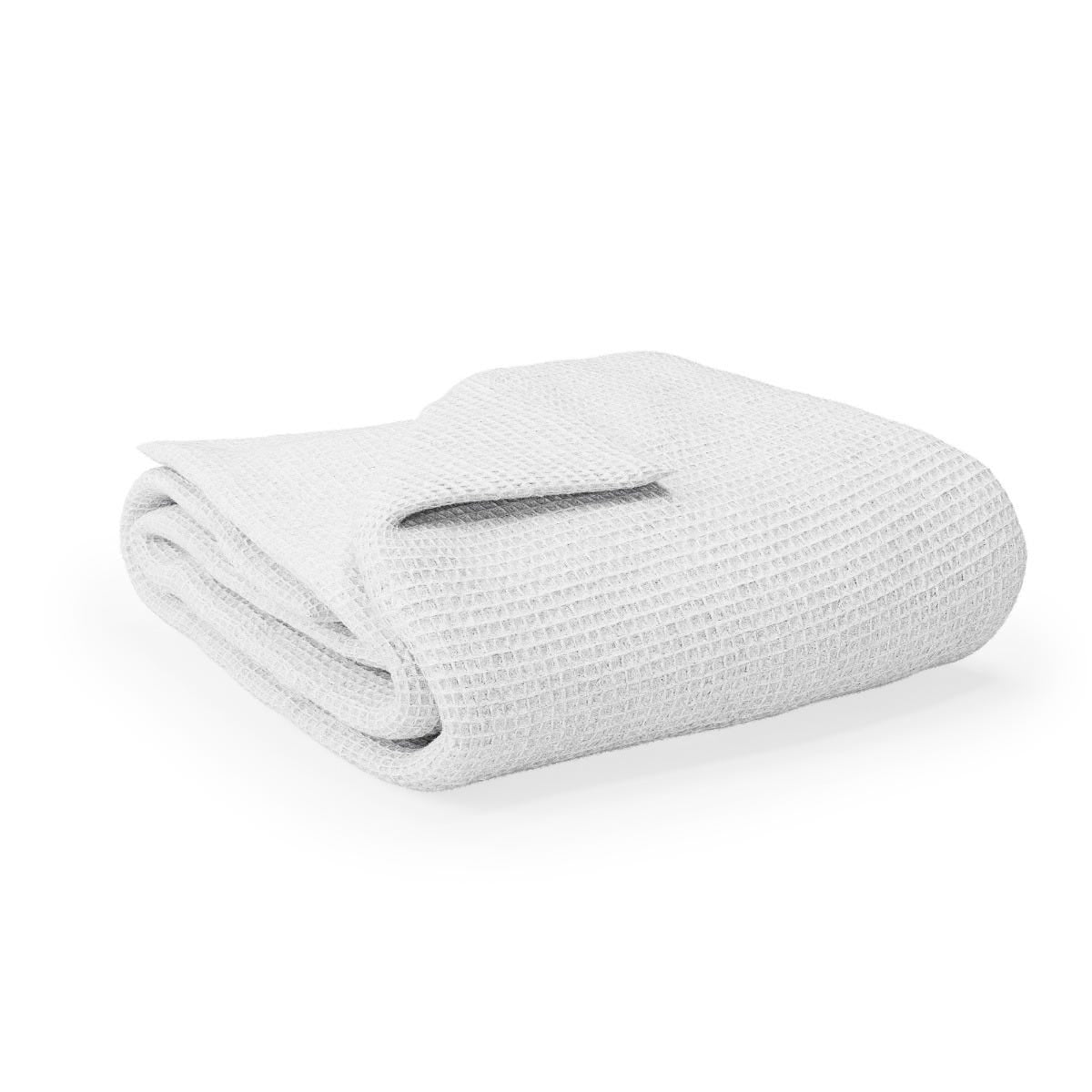 Folded waffle blanket on a white background #color_arctic snow