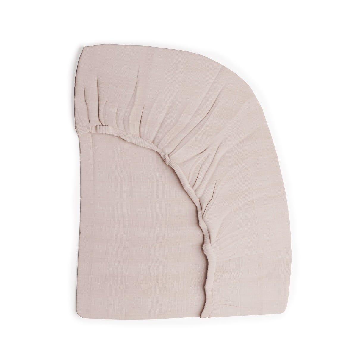Fitted sheet folded against a white background #color_petal